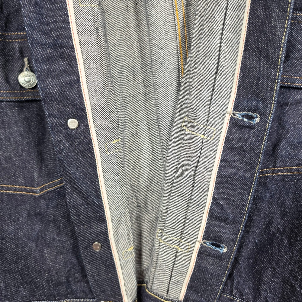 Levi's 507XXE Type II Jacket Mens 46 XXL Dark Indigo Selvedge Japan Big E T-Back - Picture 7 of 16